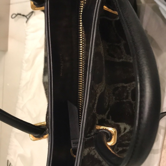 Nina Ricci leather and calf hair handbag - Picture 4 of 10